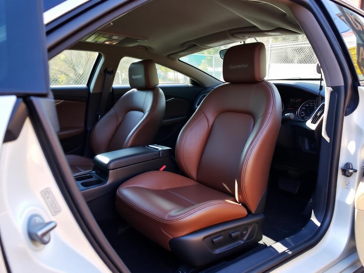 Clean luxury car cabin